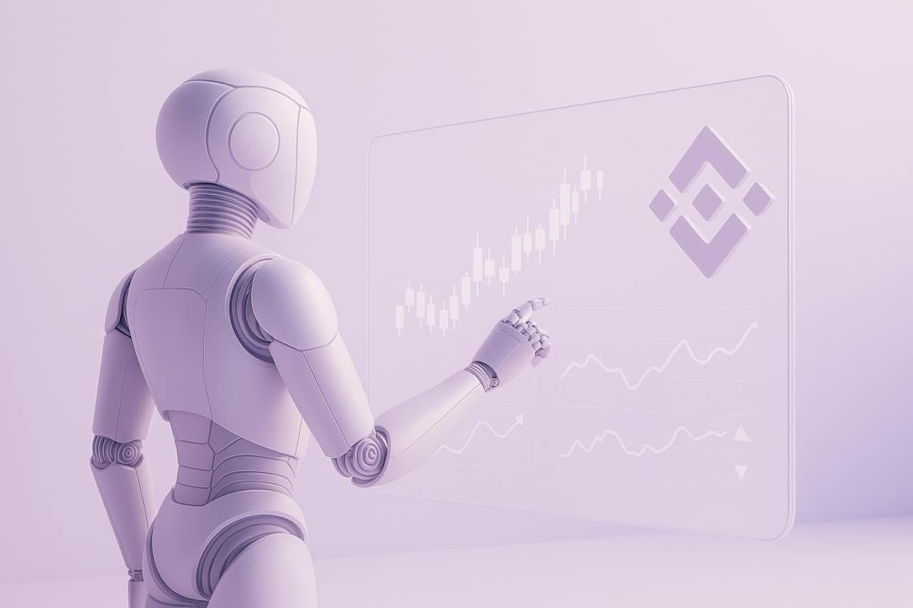 Un robot de scène élégante et minimaliste avec le logo de la banque