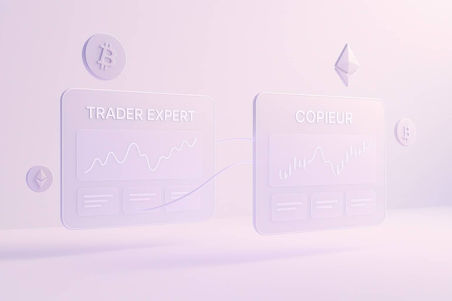 Illustration du copy trading sur crypto