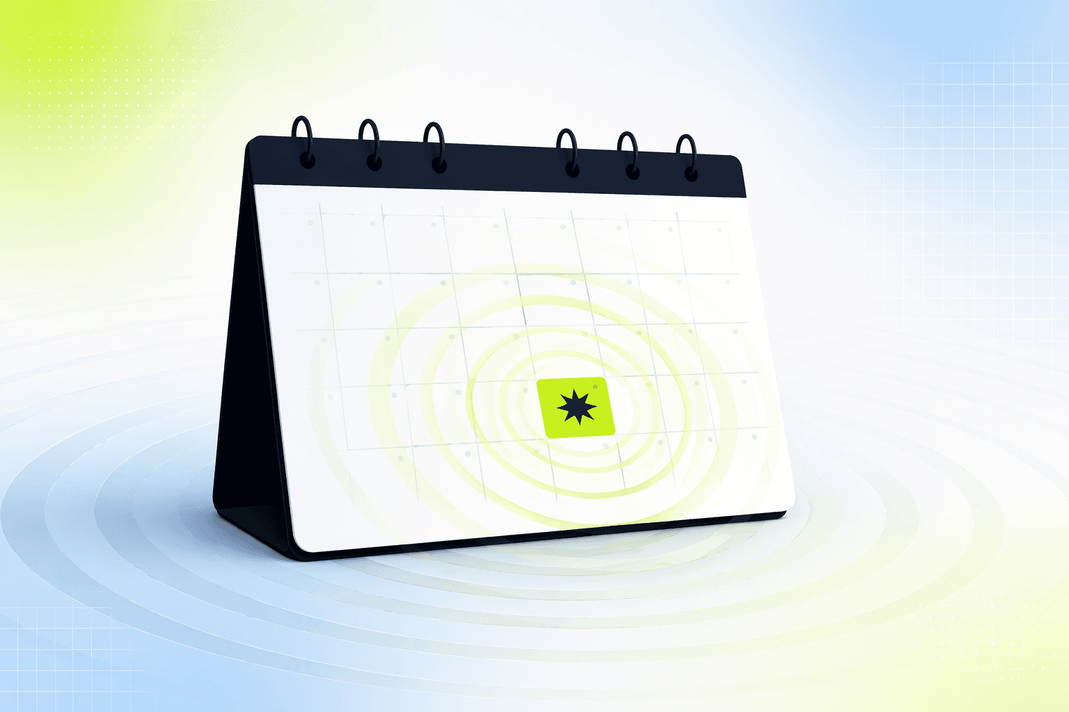 A calendar page with one date glowing, surrounded by seismograph needles drawing sharp spikes