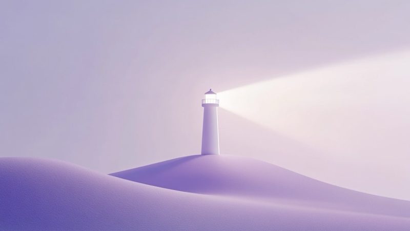 A_minimalist_elegant_scene of_a_light_house – Grande l'image d'un phare illustrant les signaux de trading