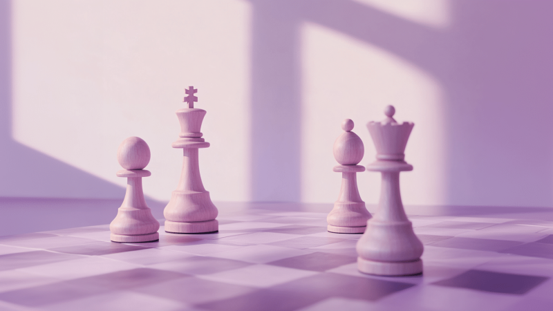 Une table d'échec évoquant une stratégie de trading bien comprise.