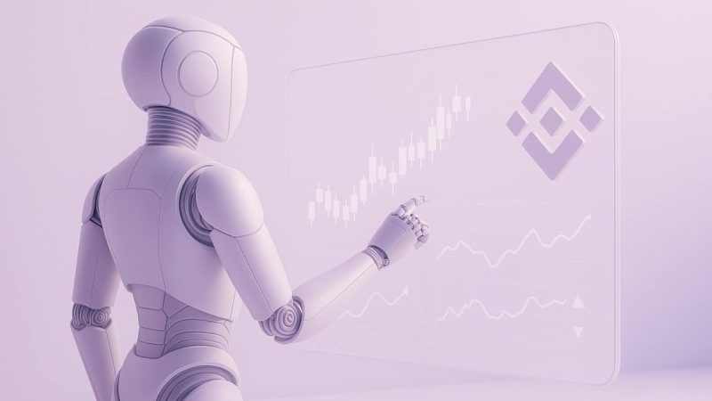 Un robot de scène élégante et minimaliste avec le logo de la banque